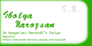 ibolya marozsan business card